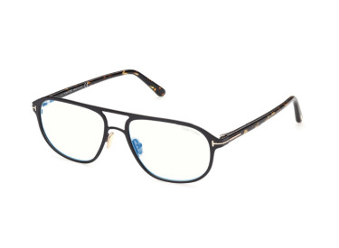 Tom Ford FT5751-B 001 Shiny Black/Clear/Blue-light Block Lenses 55mm