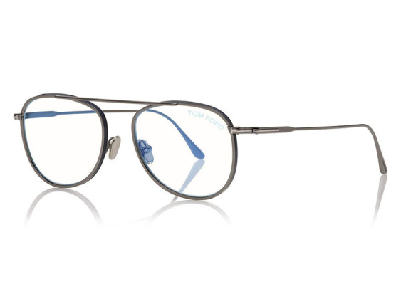 Tom Ford FT5691-B 012 Shiny Dark Ruthenium with Blue 52mm