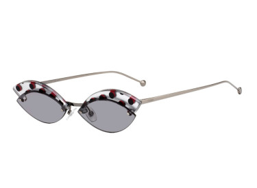 Fendi FF0370/S KB7 IR Dark Ruthenium with Polka Dot Print/Grey Blue