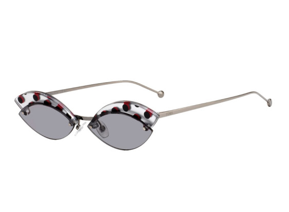 Fendi FF0370/S KB7 IR Dark Ruthenium with Polka Dot Print/Grey Blue