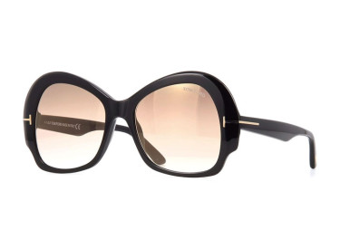 Tom Ford FT0874 01G Black/Brown Gradient with Gold Flash Mirror