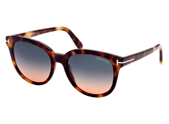 Tom Ford FT0914 53P Shiny Medium Blonde Havana/Gradient Teal