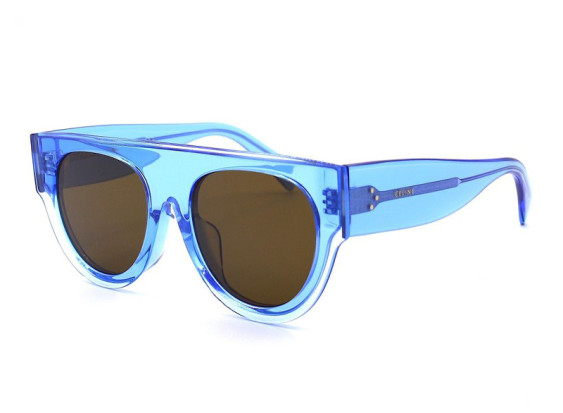 Celine CL40012F 84E Blue Transparent/Shiny Opaline/Brown