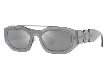 Versace VE2235 10016G Transparent Grey Mirror Silver/Light Grey Mirror Silver