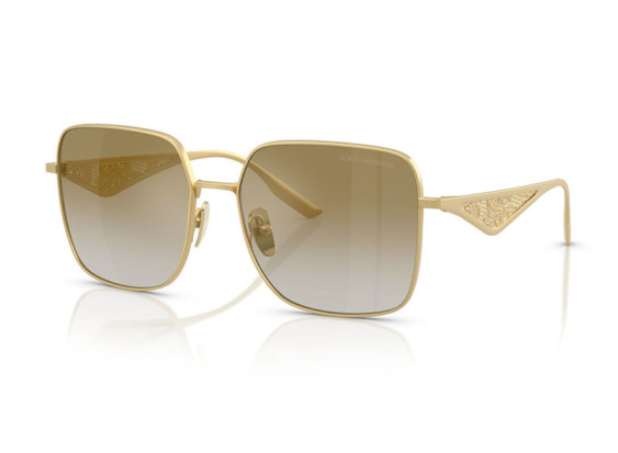 Dolce & Gabbana DG2310 1224/6E Matte Gold/Gradient Light Brown Gold Mirror