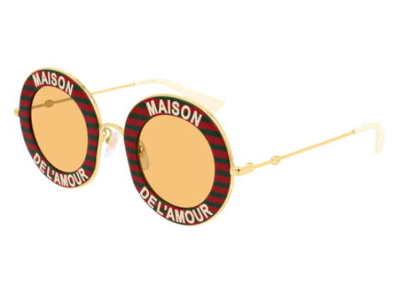 Gucci GG0113S 007 Red Gold/Yellow