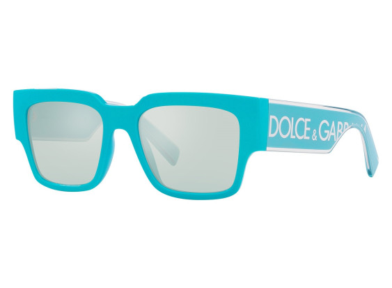 Dolce & Gabbana DG6184 334665 Azure/Light Blue Mirror Silver