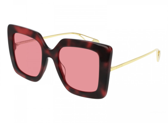 Gucci GG0435S 005 Red Havana/Pink