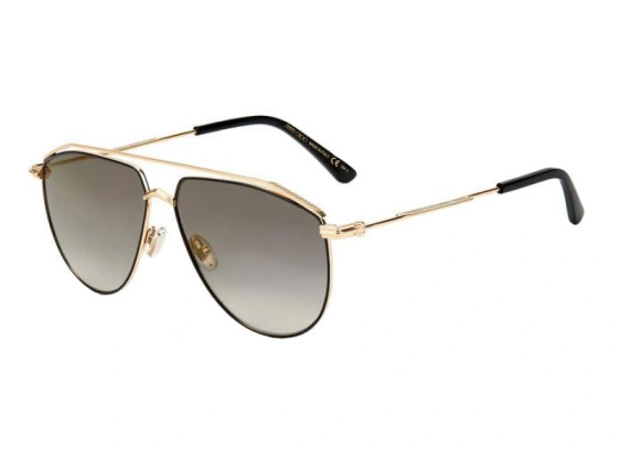 Jimmy Choo LEX/S 02M2 FQ Black Gold/Brown Mirror Gradient