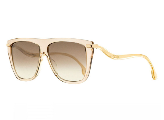 Jimmy Choo SUVI/S FWM/NQ Shiny Pink/Brown Gradient Silver Mirror