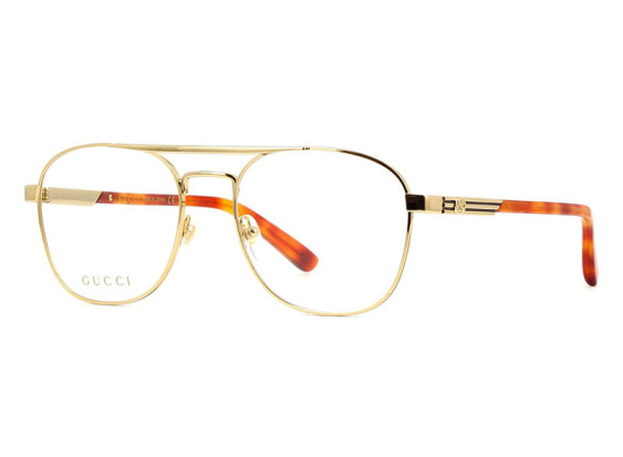 Gucci GG1290O 002 Shiny Gold and Havana 54mm