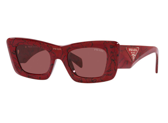Prada PR13ZSF 15D08S Red Marble / Dark Violet