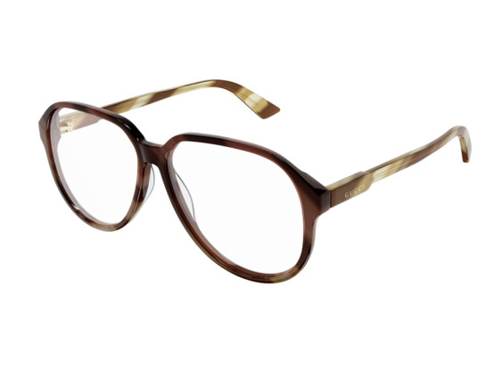 Gucci GG1036O 003 Striped Burgundy Brown Havana 58mm
