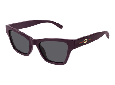Gucci GG1982S 003 Shiny Dark Purple/Solid Smoke