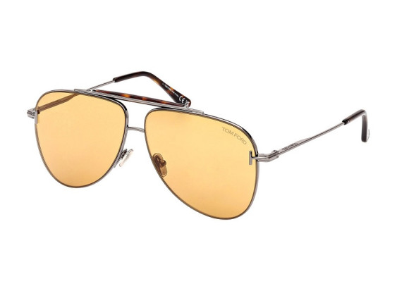 Tom Ford FT1018 08E Shiny Gunmetal/Havana/Amber