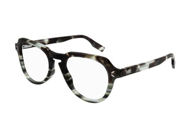 McQueen MQ0348O 004 Havana with Shiny Green 50mm