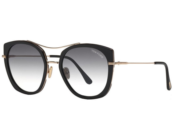Tom Ford FT0760 01B Shiny Black/Gradient Smoke