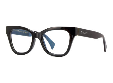 Gucci GG1133S 005 Shiny Black/Clear To Grey Photocromic with AR Blue Reduce