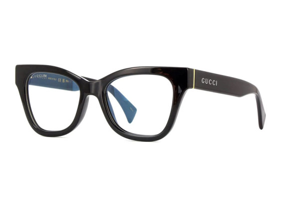 Gucci GG1133S 005 Shiny Black/Clear To Grey Photocromic with AR Blue Reduce