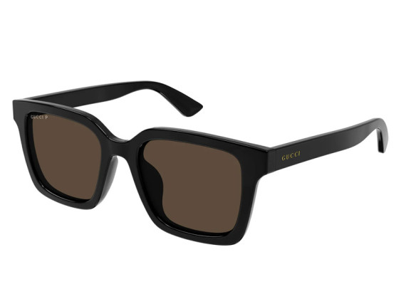 Gucci GG1582SK 004 Shiny Black/Brown Polarized