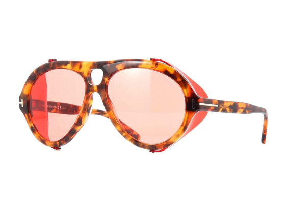 Tom Ford FT0882 54S Shiny Honey Havana/Transparent Red/Bordeaux