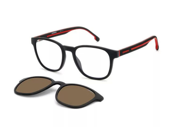 Carrera CA 8062/CS 0BLX SP Matte Black/Clear Bronze Polarized Clip-On