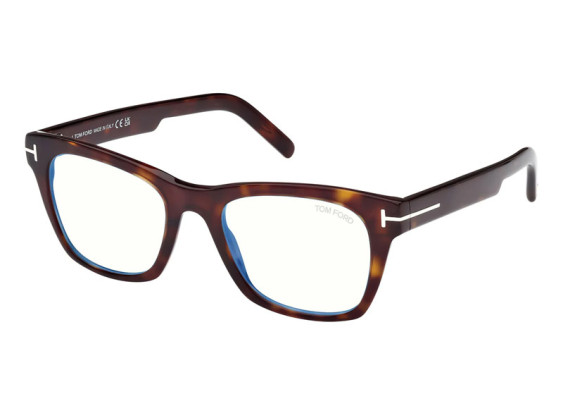 Tom Ford FT5886-B 052 Havana/Clear Blue Light Block 50mm