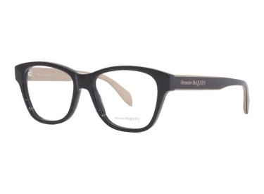 Alexander McQueen AM0306O 004 Black/Brown 52mm