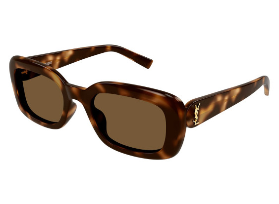 Saint Laurent SLM130 004 Medium Brown Havana/Nicotine