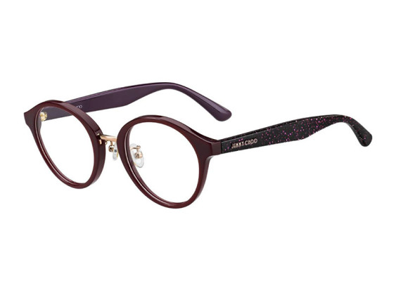 Jimmy Choo JC197/F 0MXW 00 Burgundy with Glitter 48mm