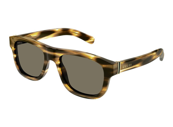 Gucci GG1509S 002 Striped Dark Havana/Brown