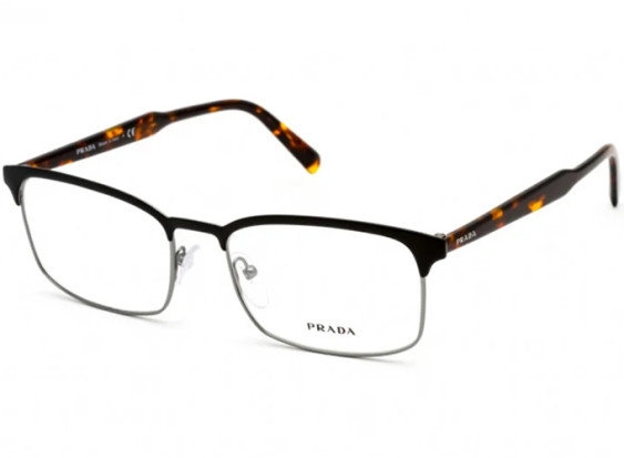 Prada PR54WV 02G1O1 Matte Black / Gunmetal 56mm