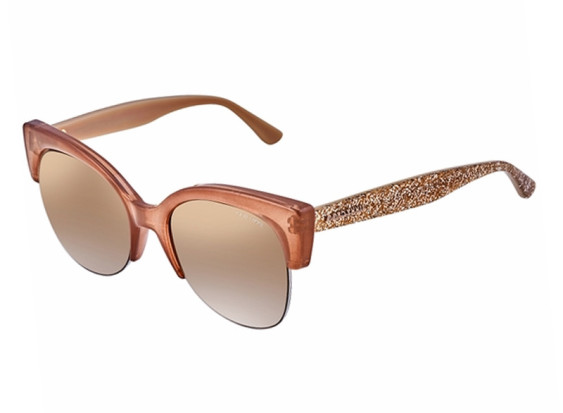 Jimmy Choo PRIYA/S 0KDZ Nude Glitter/Brown Gradient Gold Mirror