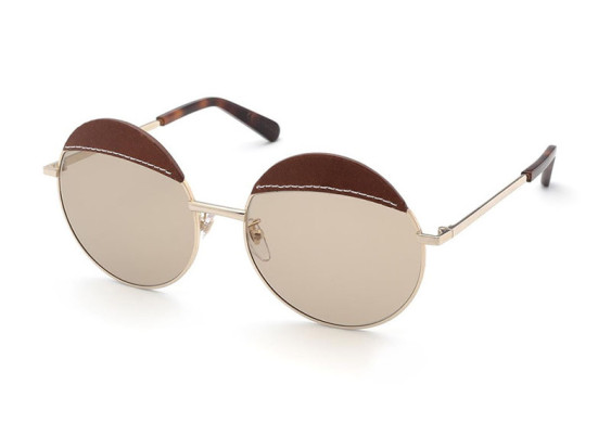 Loewe LW40007U 33N Gold/Brown Leather/Brown
