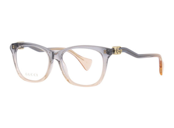 Gucci GG1012O 002 Shiny Transparent Petrol Blue To Nude Pink Gradient 54mm