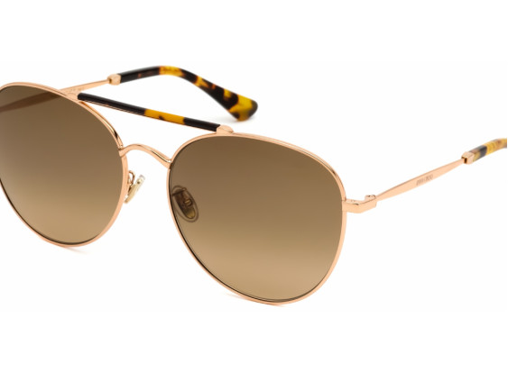 Jimmy Choo ABBIE/G/S 006J HA Gold Havana/Brown Gradient