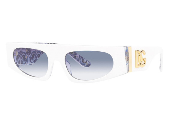 Dolce & Gabbana DG4411 337119 White on Blue Maiolica/Gradient Light Blue