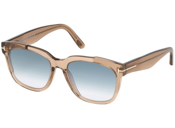 Tom Ford FT0714 45Q Shiny Brown/Mirror Green
