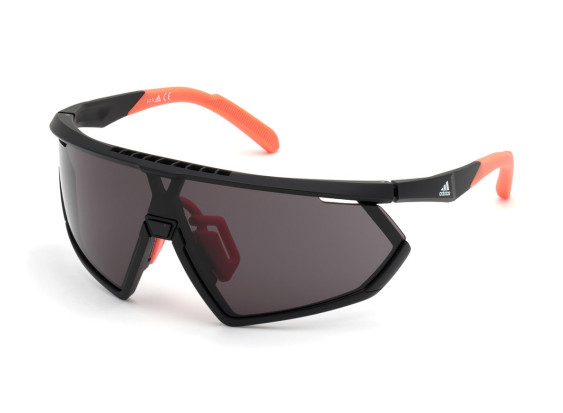 Adidas SP0001 02A Matte Black/Smoke and Orange