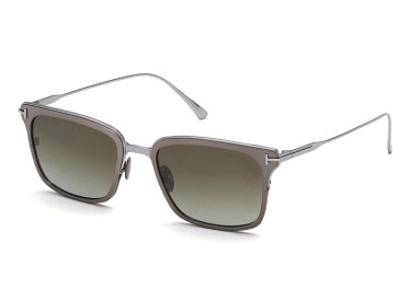Tom Ford FT0831 12Q Dark Ruthenium with Palladium/Gradient Brown Gunmetal Mirror