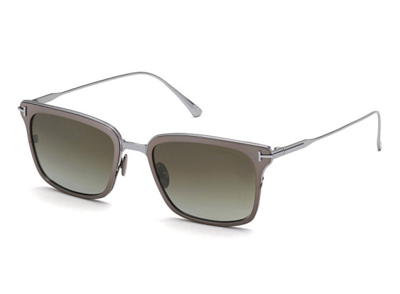 Tom Ford FT0831 12Q Dark Ruthenium with Palladium/Gradient Brown Gunmetal Mirror
