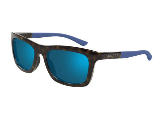Gucci GG1735S 003 Havana/Blue with Light Silver Mirror