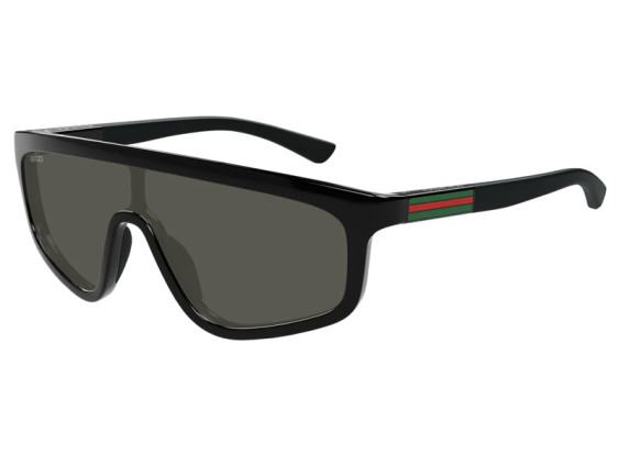 Gucci GG1736S 001 Shiny Solid Black/Grey
