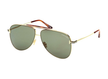 Tom Ford FT1018 30N Shiny Deep Gold/Havana/Green
