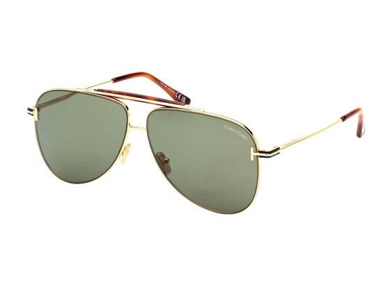 Tom Ford FT1018 30N Shiny Deep Gold/Havana/Green