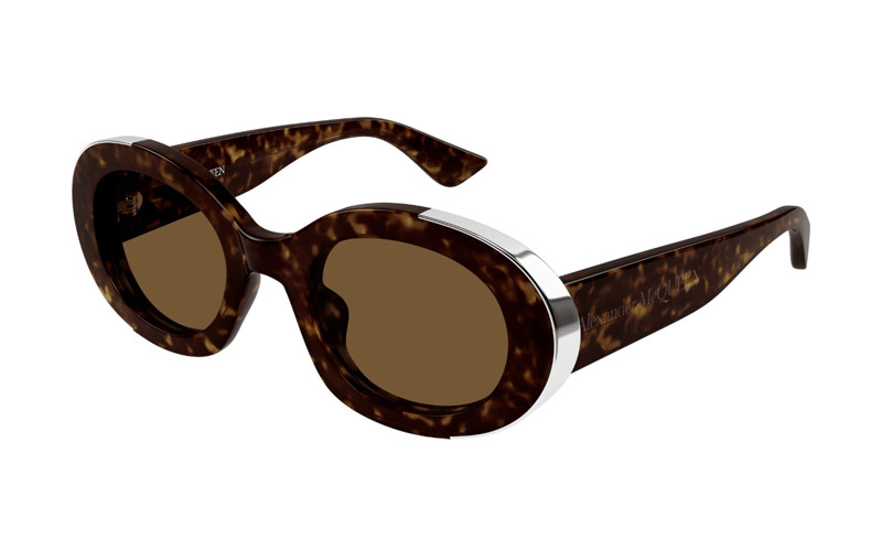 Alexander McQueen AM0445S 002 Havana/Brown