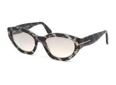 Tom Ford FT1086 55C Coloured Havana/Smoke Mirror