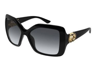 Gucci GG2015S 001 Shiny Black/Grey Gradient