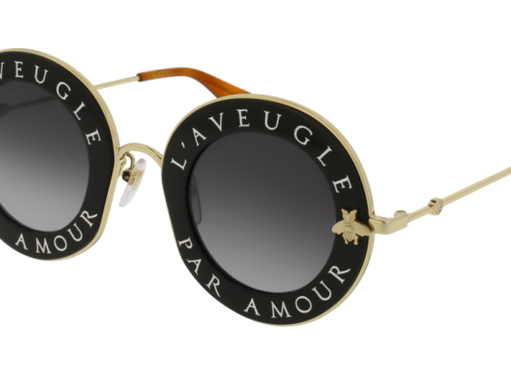 Gucci GG0113S 001 Black Gold/Grey