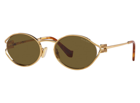 Miu Miu MU52YS 7OE01T Brass Gold/Dark Brown